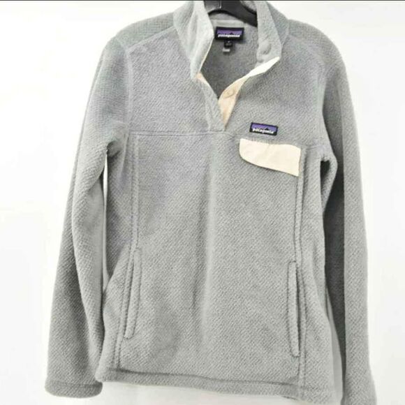 Patagonia Women's Gray 1/4 Button Synchilla Snap T Pullover Fleece Size M - Picture 1 of 8